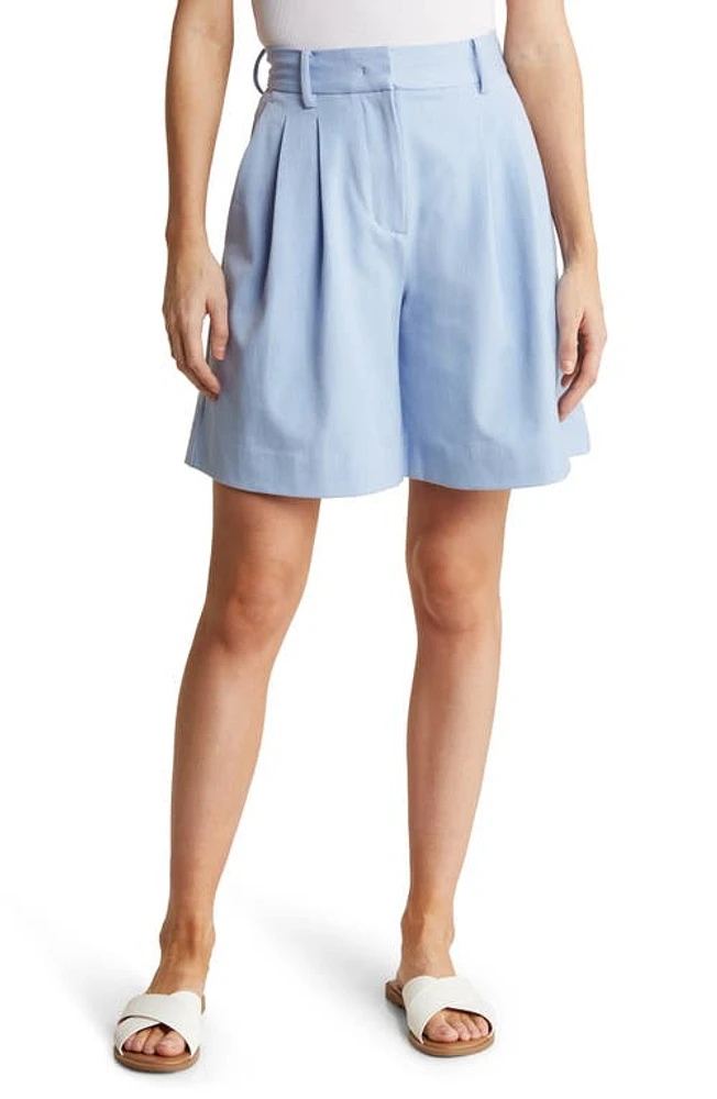 STAUD Luisa Wide Leg Bermuda Shorts Periwinkle at Nordstrom,