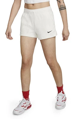 Nike Sportswear Rib Shorts in Sail/black at Nordstrom, Size X-Large