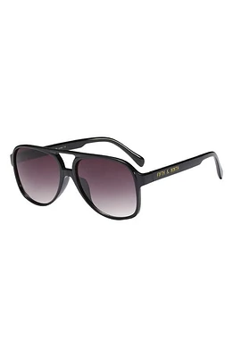 Fifth & Ninth Kingston Aviator 60mm Oval Sunglasses in Black/Black at Nordstrom