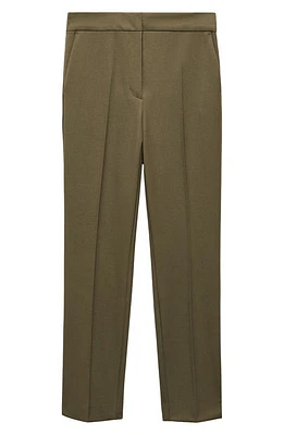 MANGO High Waist Skinny Pants Green at Nordstrom,