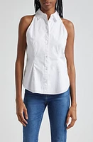 Veronica Beard Harper Sleeveless Button-Up Shirt White at Nordstrom,