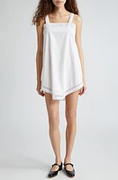 Bode Lace Trim Cotton Convertible Teddy White at Nordstrom,