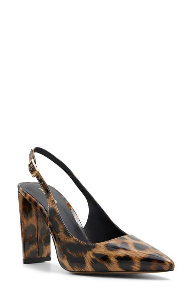 ALDO Meesha Slingback Pointed Toe Pump Brown Multi at Nordstrom,