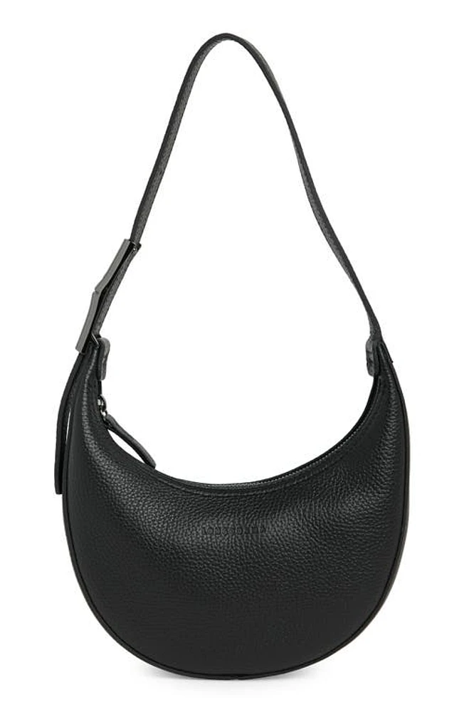 Longchamp Roseau Essential Half Moon Hobo Bag in Black at Nordstrom