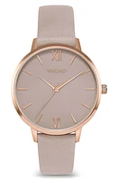 Vincero Eros Leather Strap Watch, 38mm in Rose Taupe at Nordstrom