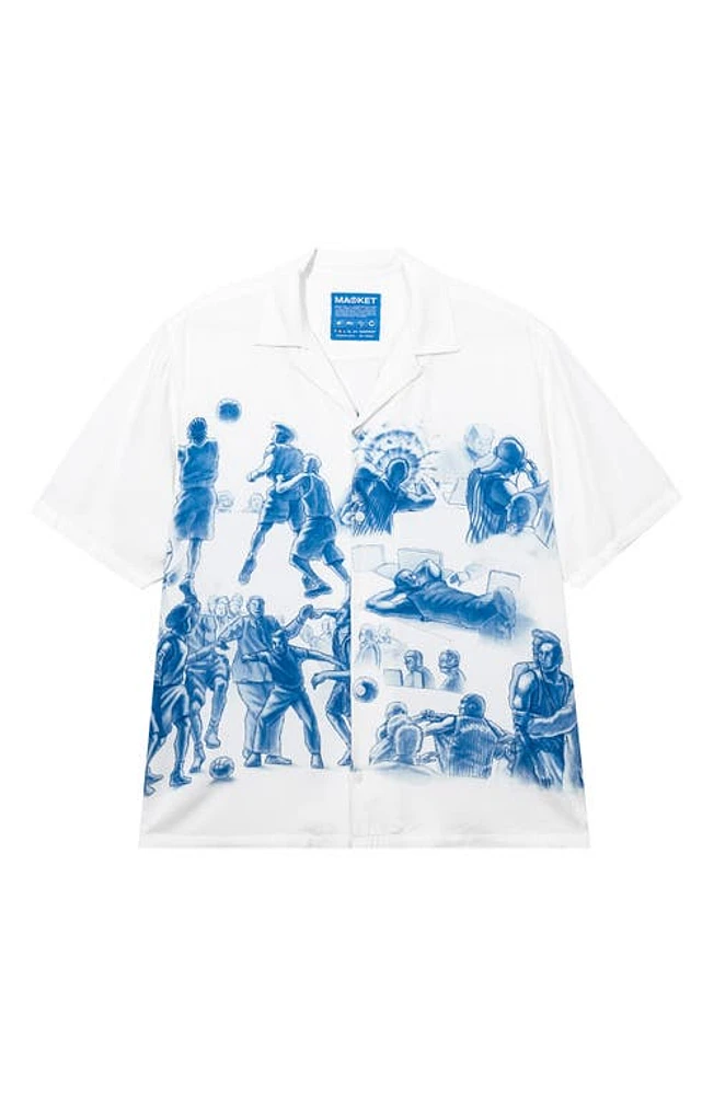 MARKET Malice Palace Camp Shirt White at Nordstrom,