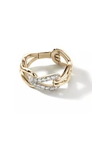 John Hardy Pavé Diamond Surf Ring in Gold at Nordstrom