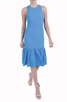 Julia Jordan Sleeveless Flounce Hem Crepe Dress at Nordstrom,