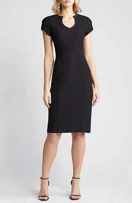 Black Halo Cap Sleeve Sheath Dress at Nordstrom,