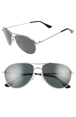 Brightside Orville 58mm Mirrored Aviator Sunglasses in Silver/Grey at Nordstrom