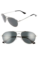 Brightside Orville 58mm Mirrored Aviator Sunglasses in Silver/Grey at Nordstrom