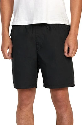 RVCA Brodie 2 Hybrid Cotton Blend Shorts Black at Nordstrom,