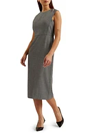 Ted Baker London Yutakad Tailored Front Slit Sheath Dress Black at Nordstrom,