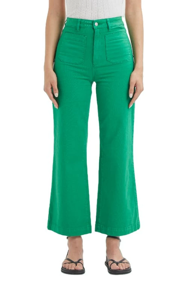 Rolla's Sailor High Waist Wide Leg Jeans Grass at Nordstrom,