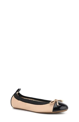 Yosi Samra Kids' Miss Samantha Ballet Flat Nude/Black at Nordstrom, M