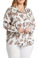 NYDJ Modern Floral Blouse Lotusland at Nordstrom,