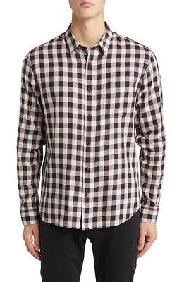 Vince Ojai Classic Fit Plaid Button-Up Shirt Stone Beach/Coastal at Nordstrom,