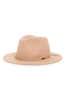 Brixton Wesley Packable Wool Fedora Blush at Nordstrom,