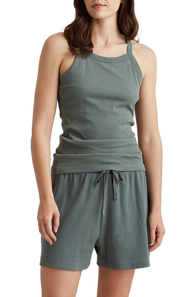 Papinelle Milla Rib Shelf Bra Racerback Tank Ivy at Nordstrom,