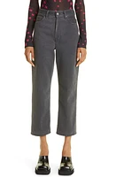 Acne Studios 1993 High Waist Crop Relaxed Fit Jeans Dark Grey at Nordstrom, X 30