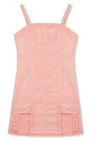 Truce Kids' Cargo Pocket Cotton Dress Peach at