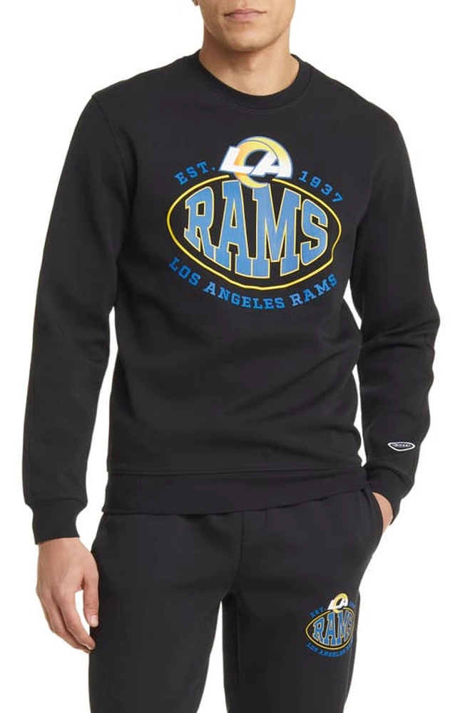 BOSS x NFL Crewneck Sweatshirt Los Angeles Rams Black at Nordstrom,