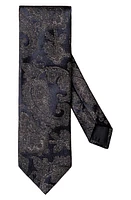 Eton Glitter Paisley Silk Blend Tie in Black at Nordstrom