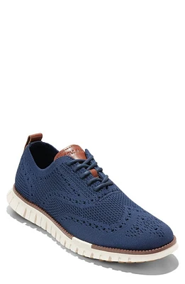 Cole Haan ZeroGrand Remastered Stitchlite Oxford in Marine Blue/Ivory at Nordstrom, Size 9.5