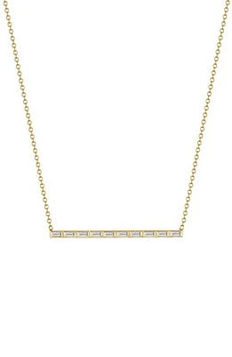 Zoë Chicco Diamond Baguette Bar Pendant Necklace in 14K Yellow Gold at Nordstrom, Size 18