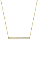 Zoë Chicco Diamond Baguette Bar Pendant Necklace in 14K Yellow Gold at Nordstrom, Size 18