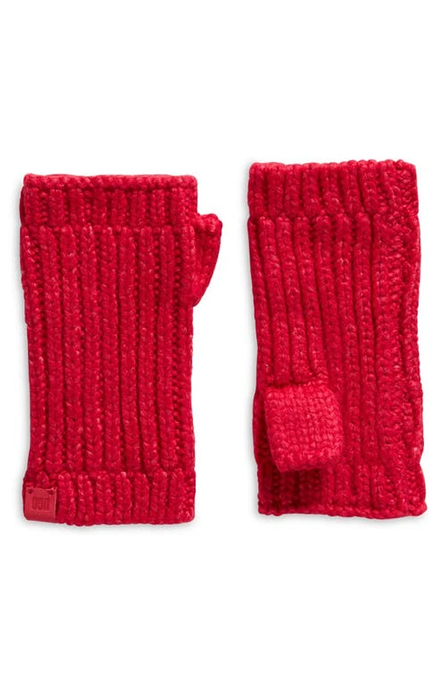 UGG(r) Chunky Fingerless Gloves in Cerise at Nordstrom