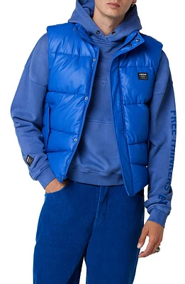 Hudson Jeans Faux Leather Puffer Vest Royal at Nordstrom,