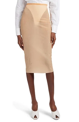 Alaïa Sheer Latex Skirt Peche at Nordstrom, Us