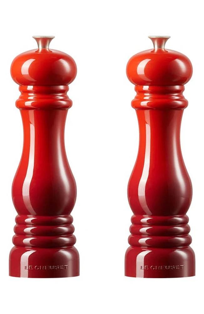 Le Creuset Salt & Pepper Mill Set in Cerise at Nordstrom