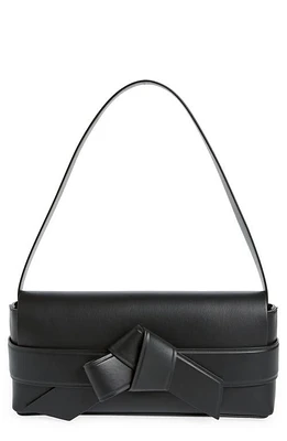 Acne Studios Musubi Elongated Bow Detail Leather Crossbody Bag in Black at Nordstrom