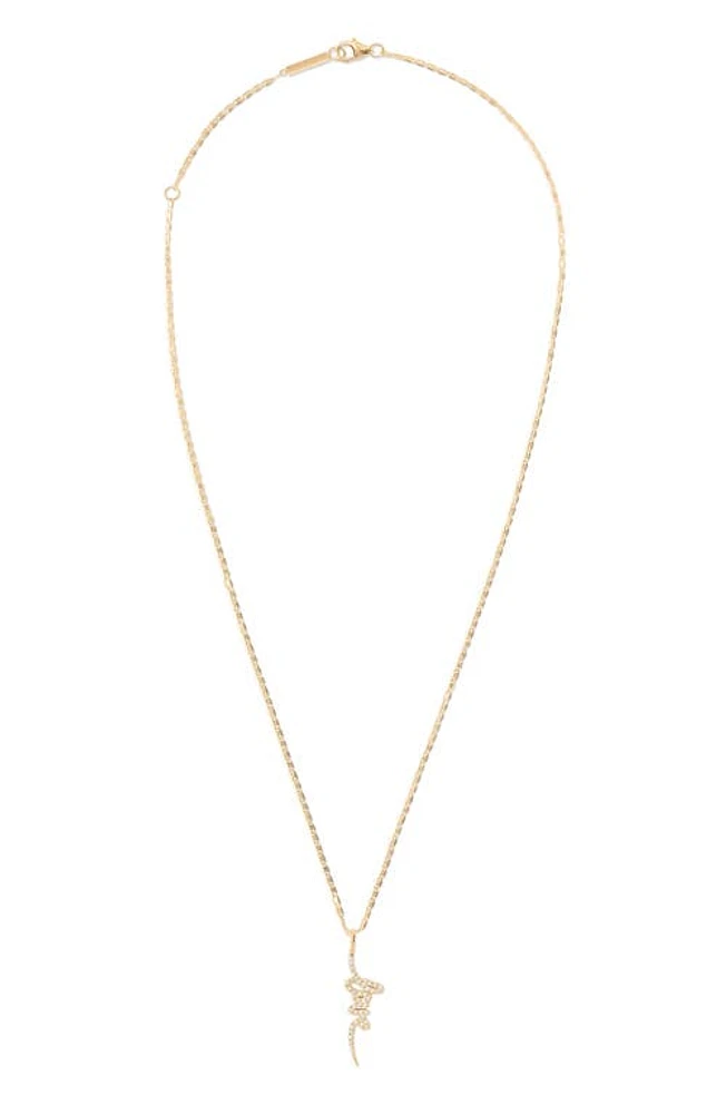 Lana Diamond Love Pendant Necklace in Yellow Gold at Nordstrom, Size 18