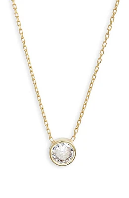 SHYMI Mini Bezel Pendant Necklace in Gold/White/round Cut at Nordstrom, Size 16