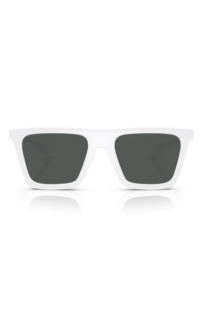 Versace 53mm Rectangular Sunglasses in White at Nordstrom