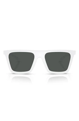 Versace 53mm Rectangular Sunglasses in White at Nordstrom