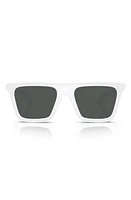 Versace 53mm Rectangular Sunglasses in White at Nordstrom