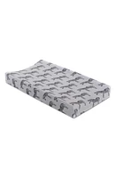 Oilo Zebra Print Cotton Jersey Changing Pad Cover in Gray at Nordstrom