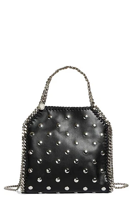 Stella McCartney Mini Falabella Stud Faux Leather Tote in 1000 Black at Nordstrom