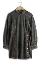 & Other Stories Long Sleeve Denim Dress Grey Dark at Nordstrom, Regular