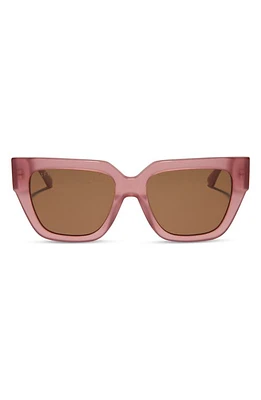 DIFF Remi II 53mm Polarized Square Sunglasses in Guava /Brown Gradient at Nordstrom