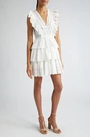 Ulla Johnson Lilith Eyelet Tiered Minidress Cowrie at Nordstrom,