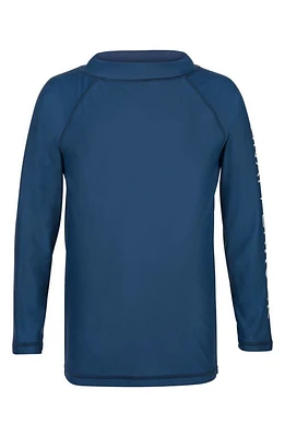 Snapper Rock Raglan Long Sleeve Rashguard Denim at Nordstrom,