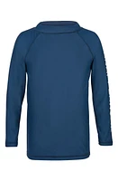 Snapper Rock Raglan Long Sleeve Rashguard Denim at Nordstrom,