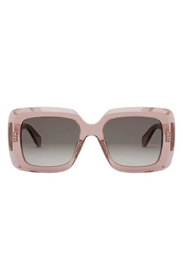 CELINE Bold 3 Dots Square Sunglasses in Pink /Gradient Brown at Nordstrom