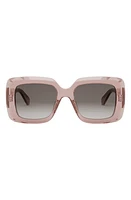 CELINE Bold 3 Dots Square Sunglasses in Pink /Gradient Brown at Nordstrom