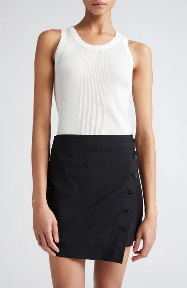 Loulou Studio Mercerized Cotton Rib Tank White at Nordstrom,